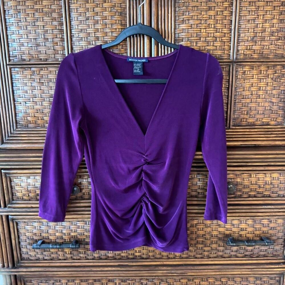 Boston-proper Women's Purple Blouse